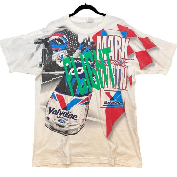 Other - Vintage White Valvoline Race Car Short Sleeve Graphic Tee - Large